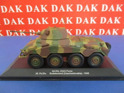 Diecast 1/43 Modellino Tank Sd.Kfz. 234/2 Puma 20 Pz. Div. Sudetenland 1944 - Immagine 1 di 4