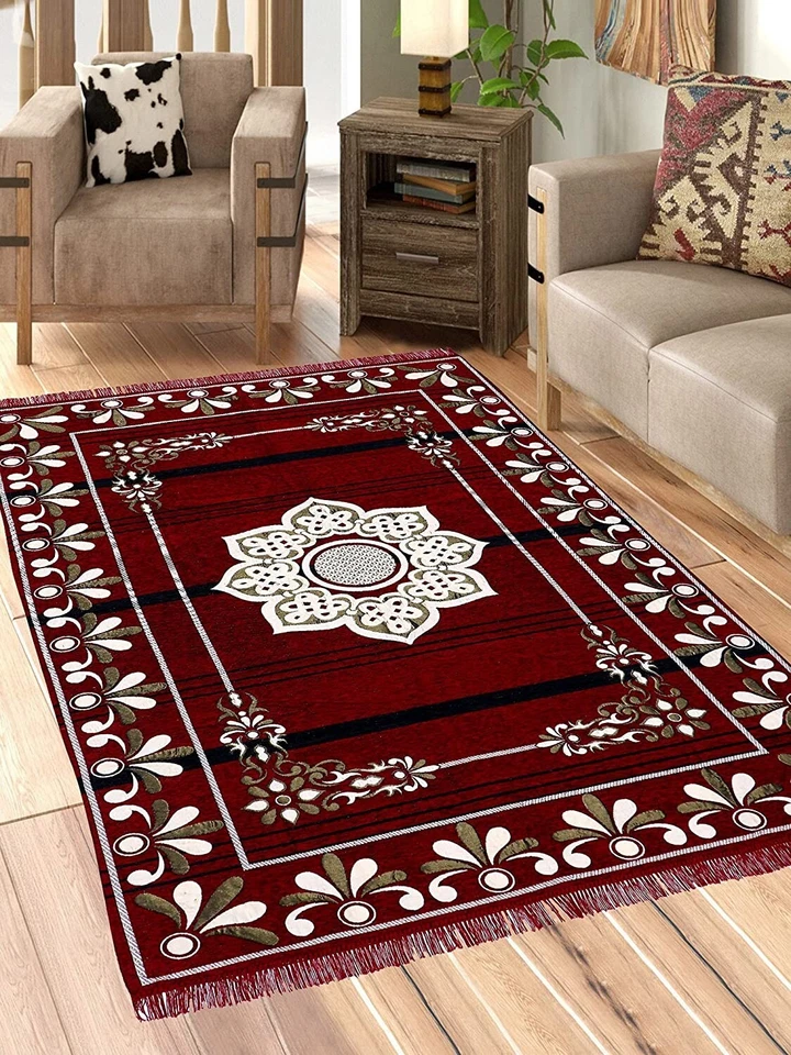 5D Designer Superfine Exclusive Velvet Carpet Runner Area Rug 5 x 7 Feet (A13) - Image 1 of 3