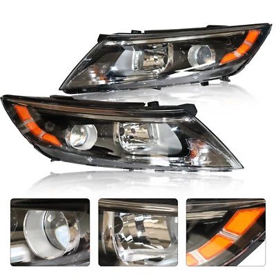 Pair Halogen Headlights For 2014-2015 Kia Optima EX LX SX Left + Right Headlamps - Image 1 of 4