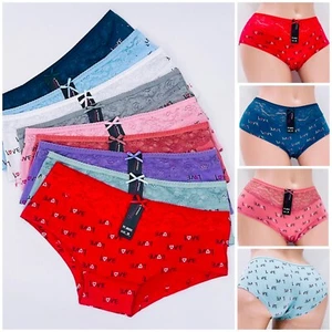 6-12 Boxer Briefs Sexy Women's Underwear Panties Boyshorts Love Lace SHORT 8525 - Picture 1 of 13