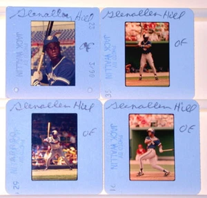 MLB Toronto Blue Jays Glenallen Hill 1991 4 fotos diapositivas negativas por J. Wallin - Imagen 1 de 1