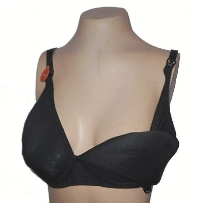New Bra Gilligan & O'Malley Cotton Maternity Nursing WF Padded Black  40D - Image 1 of 4