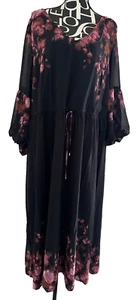 Ladies CITY CHIC Black Floral Maxi Dress Size XXL (24) - Picture 1 of 3