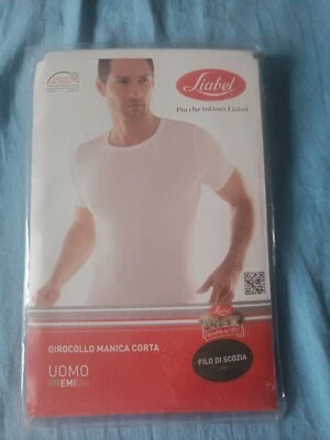 3 Pezzi Maglia Uomo Liabel 03050 23 Mezza Manica Girocollo in filo di scozia 5 L - Immagine 1 di 3
