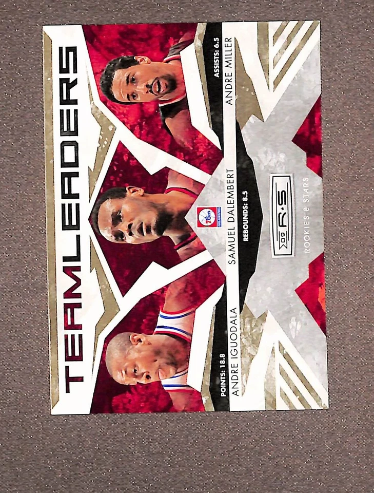 2009-10 Rookies and Stars Team Leaders Gold #23 Iguodala/Dalembert/Miller /500 - Image 1 of 3