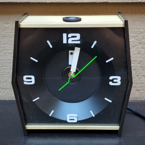 Vintage MCM High Time Ceiling Clock Stancraft 7679 w/Euro AC Plug Mid-Century Cover