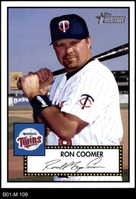 2001 Topps Heritage #109 Ron Coomer Twins 8 - NM/MT - Image 1 of 2