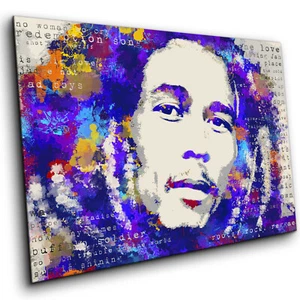 BOB MARLEY MUSIKLEGENDE - DRUCK AUF LEINWAND - stilvoll gerahmtes Wandbild - Größe wählbar - Bild 1 von 6