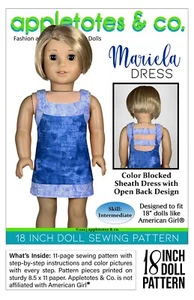 18 Zoll Puppe Schnittmuster | Mariela Kleid passt 18" Puppen wie American Girl - Bild 1 von 6