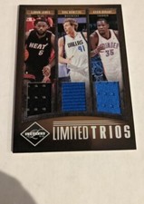 12 Panini Limited LeBron James Dirk Nowitzki Kevin Durant Trios  Jersey 25 Mint 