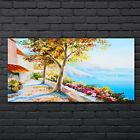 Acrylic Glass  Wall Art Picture 140x70  Oil Painting Flowers Trees Sea Sky  