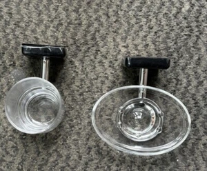 Juego de soporte para jabonera y vaso Tesco Stockholm negro brillante - Imagen 1 de 2