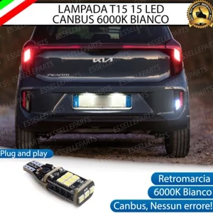 LAMPADA T15 W16W 15 LED CANBUS PER KIA PICANTO MK3 RESYLING 6000K RETROMARCIA - Foto 1 di 7