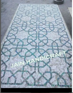 5'x2.5' Black Marble Dining coffee Table Top paua shell Inlay center Table decor - Picture 1 of 5