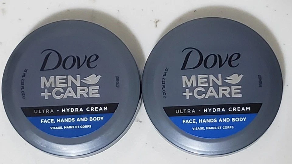 SET OF 2 Dove MEN+CARE Ultra Hydra Cream Face Hands Body 2.53 Oz - Image 1 of 1