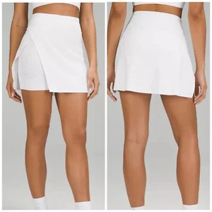 lululemon NEU super hoher Bund Seitenschlitz Tennisrock - Größe 2 weiße Taschen - Bild 1 von 10