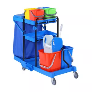 JANITORIAL/CLEANING TROLLEY HOTEL/SCHOOL CLEANER/JANITOR HOUSEKEEPING - Picture 1 of 2