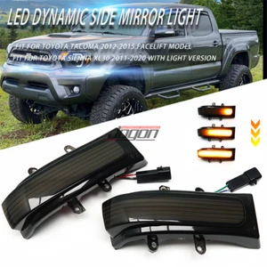 Luz secuencial de espejo lateral dinámico LED para Toyota Tacoma 2012-2015 lavado de cara - Imagen 1 de 7