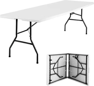Folding Table, Half Portable Folding Picnic Table for Camping Parties & Events - Picture 1 of 31