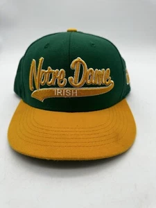 Vtg Notre Dame Hat Blockhead Fighting Irish Snapback Top Of The World Wool Blend - Picture 1 of 11