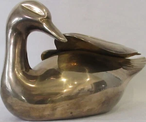 Dara International Brass Duck Figurine Sculpture 12.5" Weighted VTG 1983 Korea - Picture 1 of 13