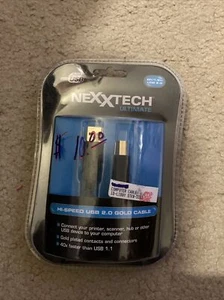 Nexxtech Ultimate 6 Ft / 1.8m Hi-Speed USB 2.0 Gold Cable - Zdjęcie 1 z 2