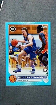 2022-23 Topps NBL Aqua #20 Kody Stattmann RC Brisbane Bullets #d 73/199 - Image 1 of 2