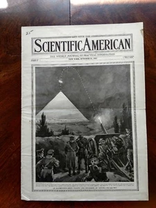 SCIENTIFIC AMERICAN Oct 11 1913 WW1 Shell Falling & Disclosing an Attack - Picture 1 of 2