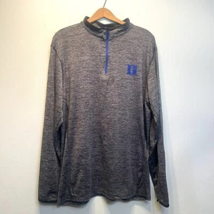 Duke Blue Devils Heathered Quarter-Zip Pullover Long Sleeve Shirt Mens Large - Picture 1 of 8