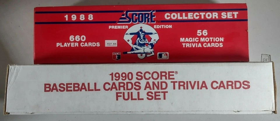 1988 & 1990 SCORE BASEBALL COMPLETE FACTORY SEALED SETS - Image 1 of 1