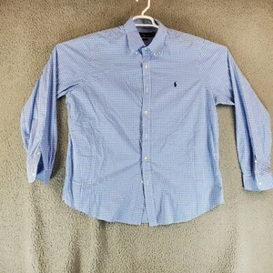 Polo Ralph Lauren Mens XL Classic Fit Long Sleeve Blue Plaid Shirt - Picture 1 of 6
