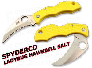 Spyderco LadyBug 3 Hawkbill Salt H1 Serrated LYLS3HB