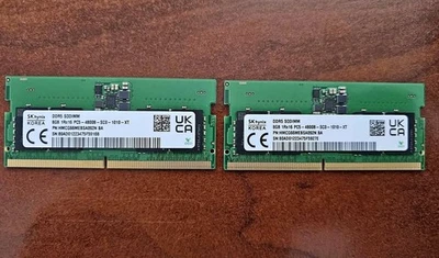 Hynix 8GB 1Rx16 PC5-4800 SODIMM DDR5-38400 262-Pin Non-ECC Laptop Memory RAM 1x - Image 1 of 3