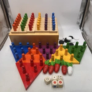 Montessori Nienhuis geknöpfte Zylinder Heringe etc Box pädagogisch Holz sensorische Mensa - Bild 1 von 17