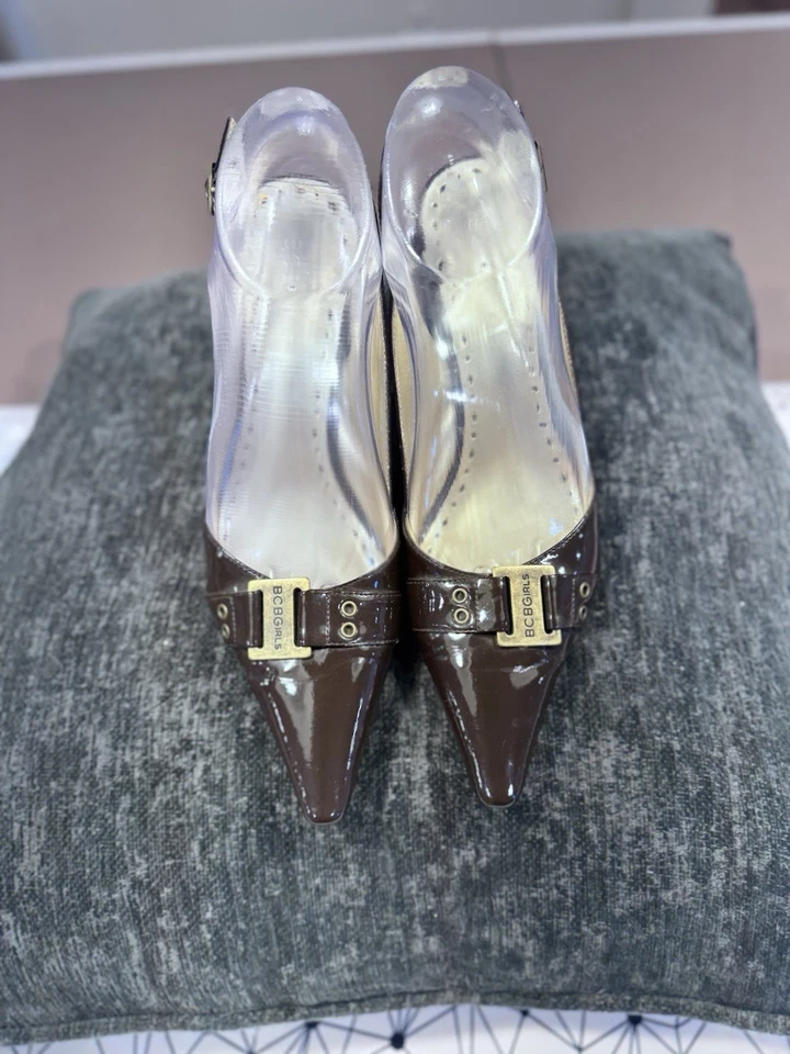 BCBGirls Women's Pointy Toe Sling backs Stiletto Heels Brown Size 7 - Image 1 of 4