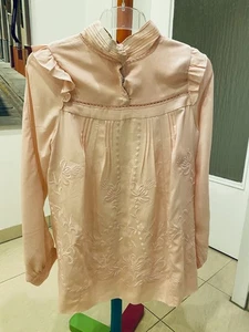 ++ Just cavalli Design Seide Top Bluse Langarm 100% Seide DE 36/38 *wie neu* ++ - Bild 1 von 6