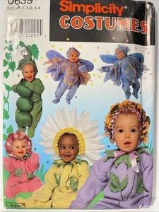 Sewing Pattern Costume Baby Sz 1/2 - 4 Fairy. Flowers, Pea Uncut - Picture 1 of 3