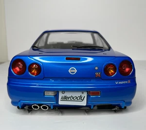 Killerbody Nissan Skyline R34 1/10 RC Car Body Blue Finished GT-R BNR34 RC Drift - Picture 1 of 6