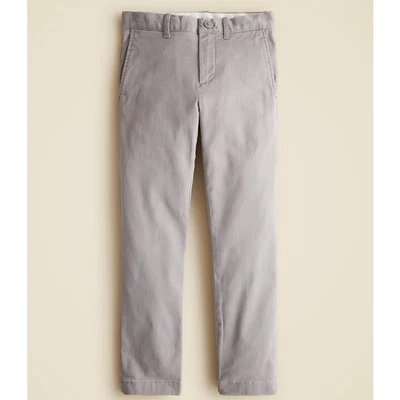 Crewcuts J.Crew 770 Stretch Chino Pants Boys 12 Chrome Gray Adjustable Waistband - Image 1 of 4