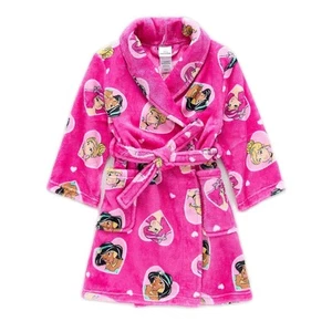 Disney Princess Girl's Fleece Pink Heart Character Bathrobe, Robe, Size 10 - Picture 1 of 1