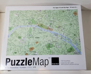 Design Ideas Puzzle Karte von Paris Frankreich 1000 Teile Puzzle Neu Versiegelt - Bild 1 von 4