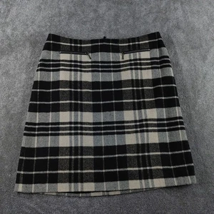 M&S Skirt Womens UK 12 Multicolored Plaid Wool Blend Mini - Picture 1 of 9