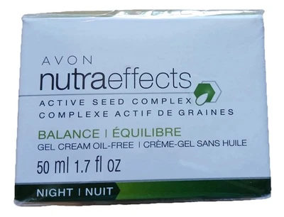 Avon NutraEffects Active Seed Complex Night Gel Cream (Balance) 1.7 oz - sealed - Image 1 of 4