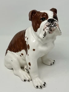 "Estatuilla de perro Bulldog Francés de porcelana vintage años 40 Shafford Japón 7,5"" de alto" - Imagen 1 de 21