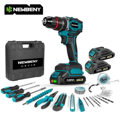  80Nm Brushless Motor Cordless Drill 10mm Drill Driver 2 Batteries & Case - Image 1 of 4