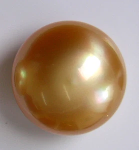 GOLD AUST 16.2mm!! SOUTH SEA PEARL 100% UNTREATED UNDRILLED +APPRAISAL AVAILABLE - Picture 1 of 1