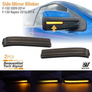 For F-150 2009-14 Side Marker Mirror Blinker Turn Signal Lights Amber Yellow LED - Picture 1 of 8