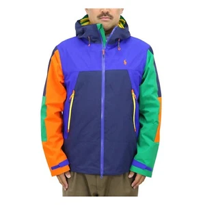 Polo Ralph Lauren Chaqueta Abrigo con Capucha Poli Color Bloque Paneles Concha con Poni - Imagen 1 de 9