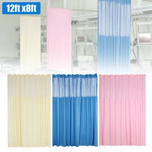 Hospital Privacy Cubicle Curtain w/ Mesh Top 12*8ft Clinic Room Divider Curtain - Picture 1 of 26