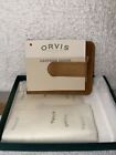 NEW VTG ORVIS Genuine Cowhide  Leather Wallet Card Holder Money Clip Made in USA